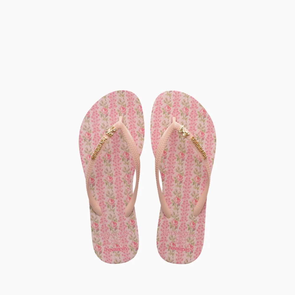 LoveShackFancy X Havaianas Girls Strawberry Macaroon Flip Flops
